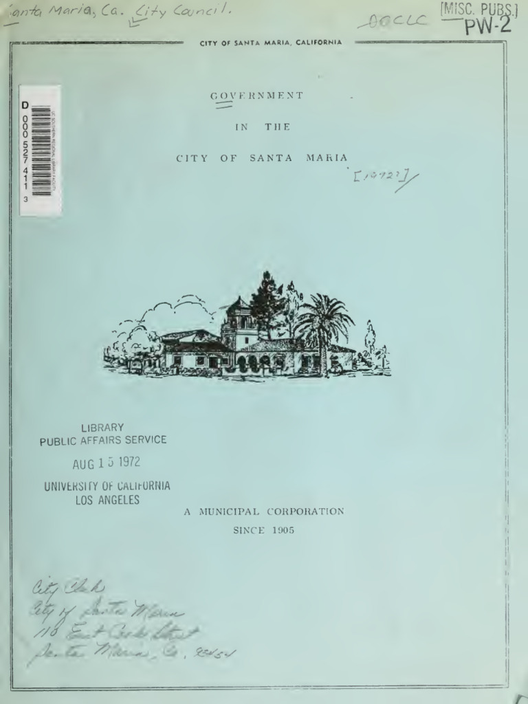 Santa Maria City Government Guide | PDF | Libraries | Sanitation
