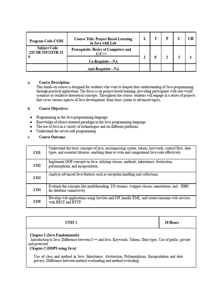 Java Project-Based Learning Course | PDF | Java (Programming Language ...