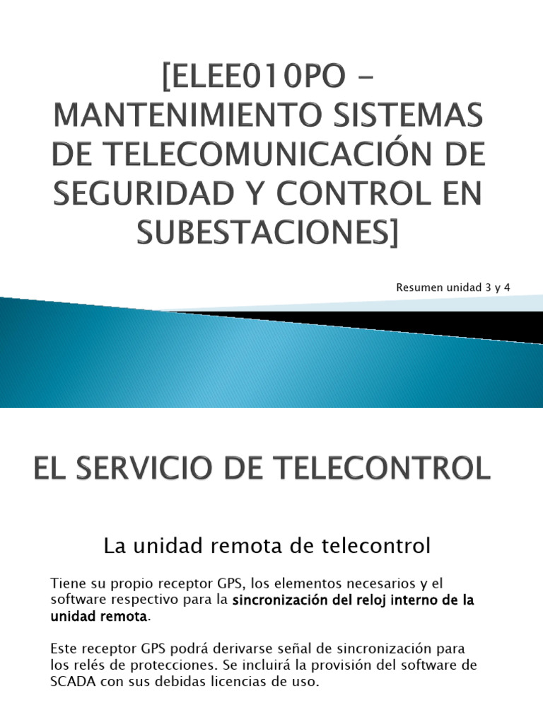 Telecontrol y SCADA en Redes Industriales | PDF | Red de computadoras ...