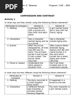 Compare and Contrast Assignment