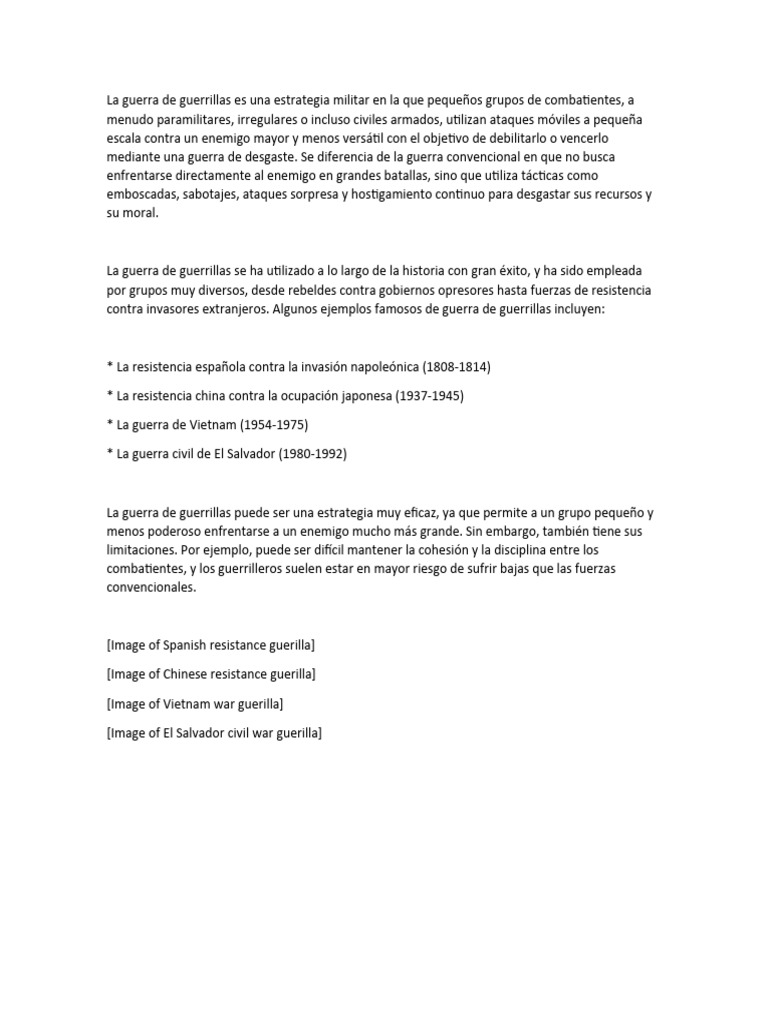 Estrategias de guerra de guerrillas | PDF