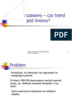 Prognozowanie I Symulacje - Janusz Górczyński - Pokazy - Szereg Czasowy - Czy Trend Jest Liniowy