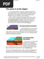 Plate Tectonics - The Action Is at The Edges!