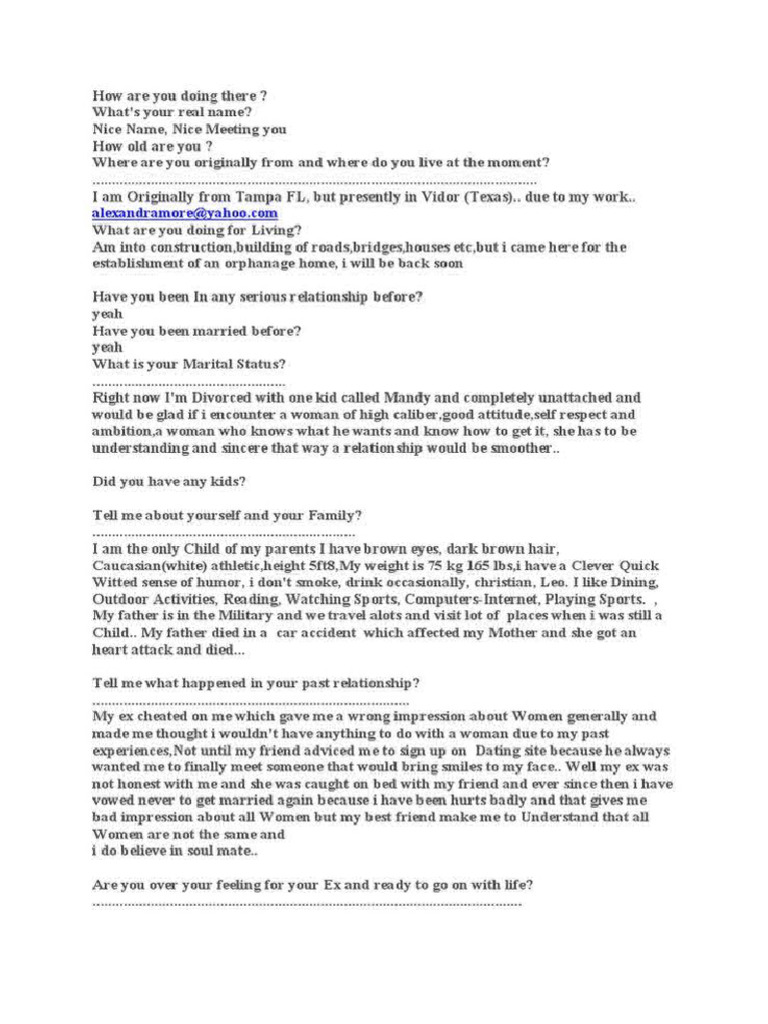 Dating Format - PDF - Love - Feeling | PDF