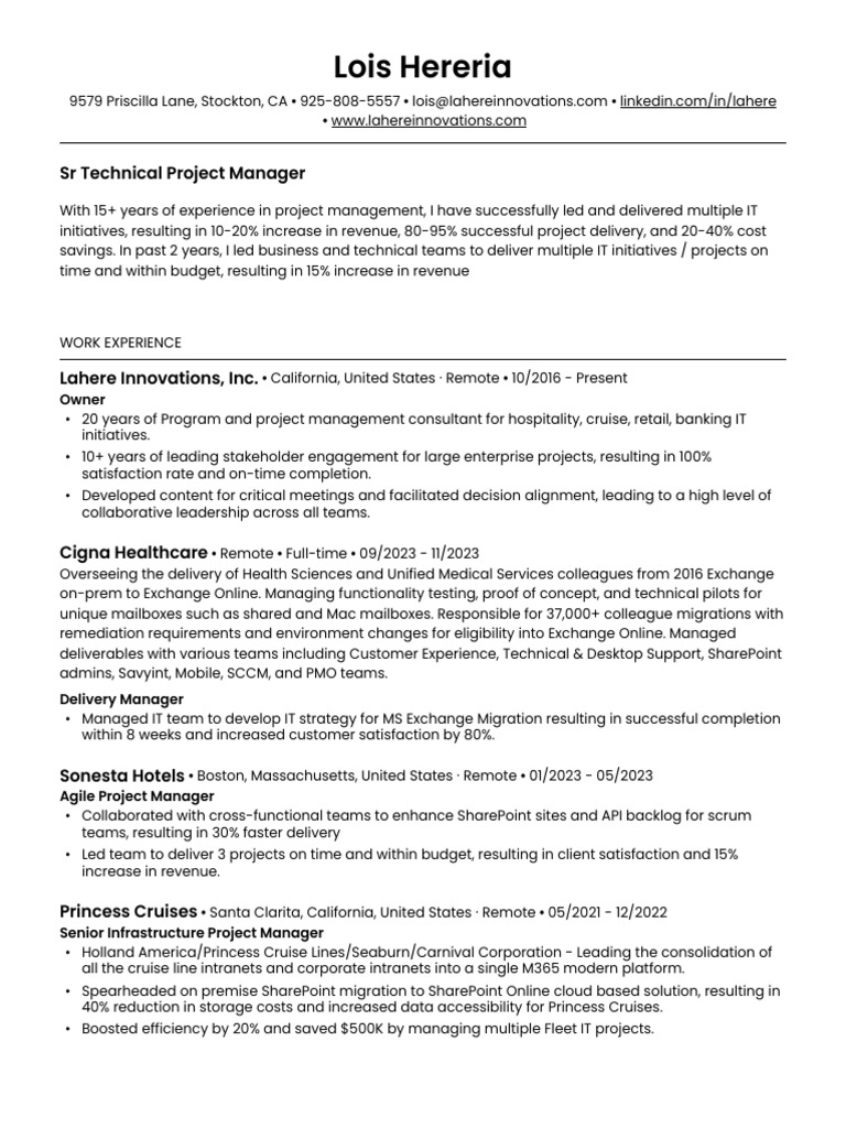 Lois Hereria TPM Resume PDF - 1715908346