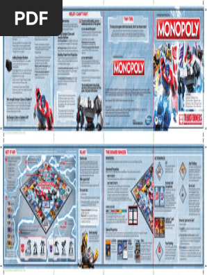 F1660 en Us Monopoly Transformers Edition Board Game