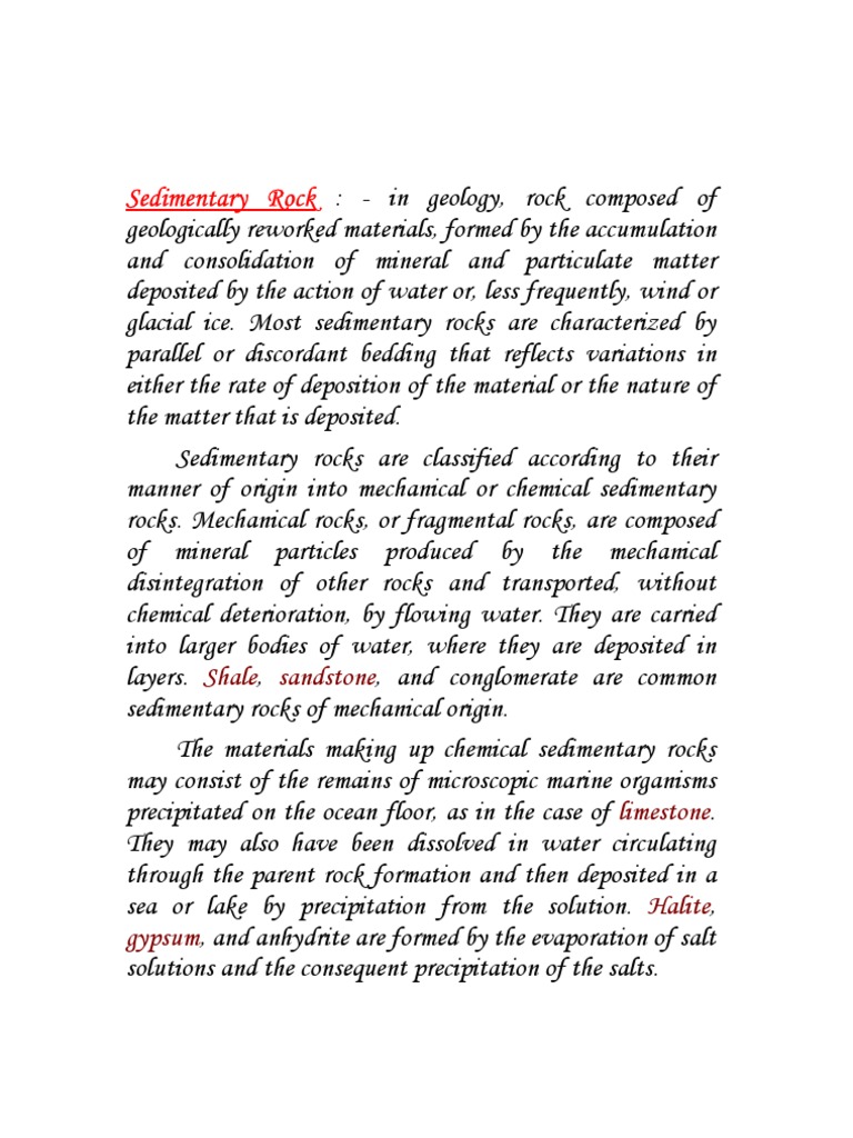 Sedimentary Rock | PDF