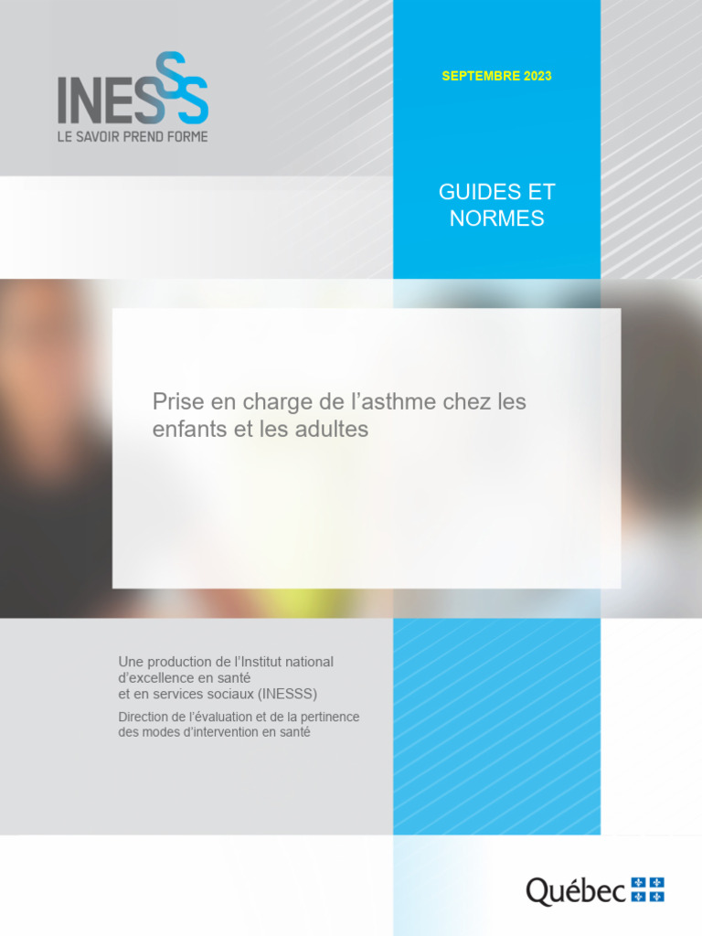 Prise en charge de l'asthme INESSS 2023 | PDF | Asthme | Médecine clinique