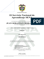 El Servicio Nacional de Aprendizaje SENA: Juan Sebastian Mora Ariza