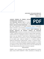 Demanda de Juicio Ordinario Que No Sea de Los Mencionados Escobar H