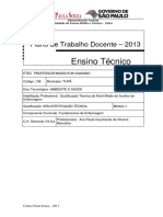 Ensino Técnico: Plano de Trabalho Docente - 2013