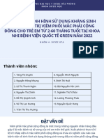 FINAL PHÂN TÍCH TÌNH HÌNH SỬ DỤNG KHÁNG SINH TRONG ĐIỀU TRỊ VIÊM PHỔI MẮC PHẢI CỘNG ĐỒNG CHO TRẺ EM TỪ 2 60 THÁNG TUỔI TẠI KHOA NHI BỆNH VIỆN QUỐC TẾ GREEN NĂM 2022