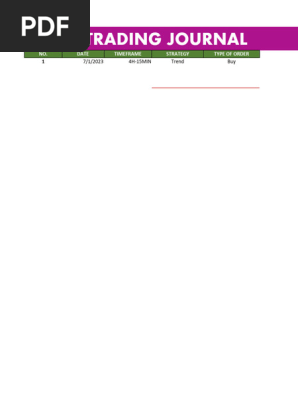 FOREX TRADING JOURNAL ORIGINAL