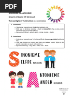 Graad 4 Afrikaans HT Taalstrukture En-Konvensies Sinonieme en Antonieme - Avj