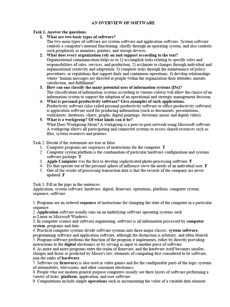 5 8 An Overview Of Software Pdf Software Application Software