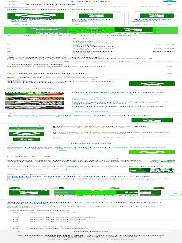 Free Xbox Gift Card Codes 2020 | PDF | Xbox | Gift Card