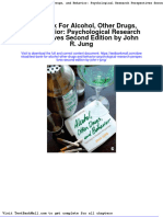 Full Test Bank For Alcohol Other Drugs and Behavior Psychological Research Perspectives Second Edition by John R Jung PDF Docx Full Chapter Chapter