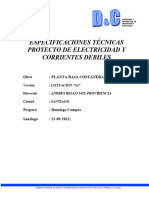 DYC21COPB - Especificacion Tecnica Electricidad