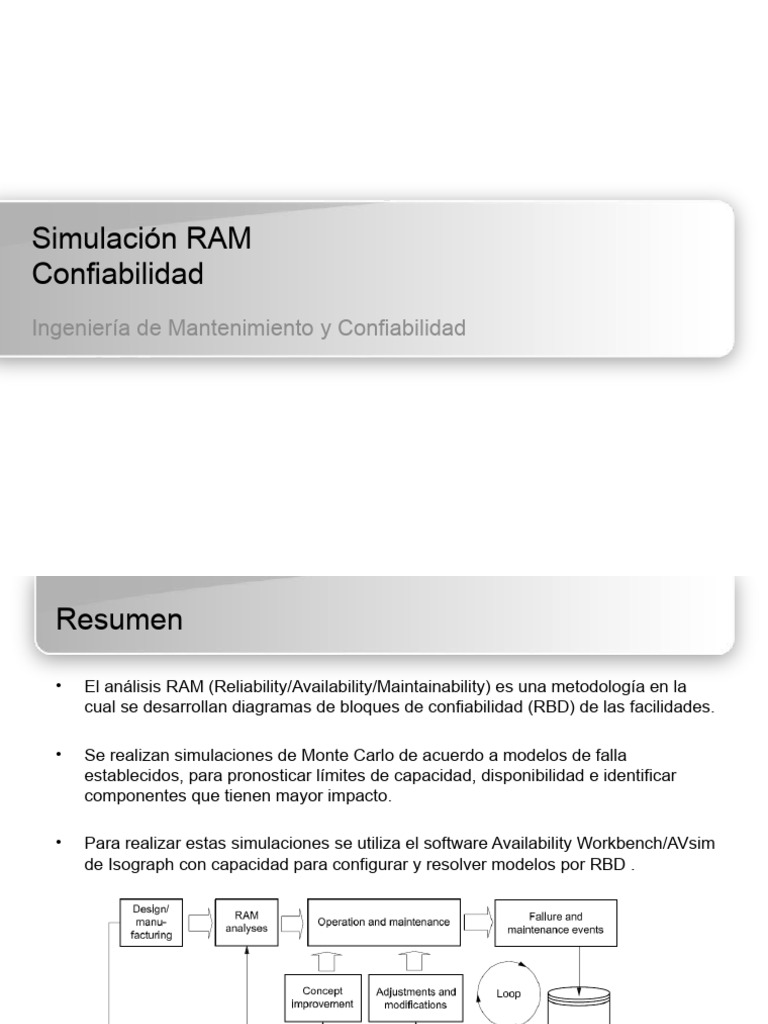 Curso Simulación RAM v0 | PDF | Ingeniería de confiabilidad | Ciencia ...
