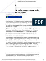 Escolas de SP Terão Menos Artes e Mais Matemática e Português