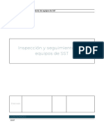 INSPECCIÓN y SEGUIMIENTO PARA EQUIPOS DE SST