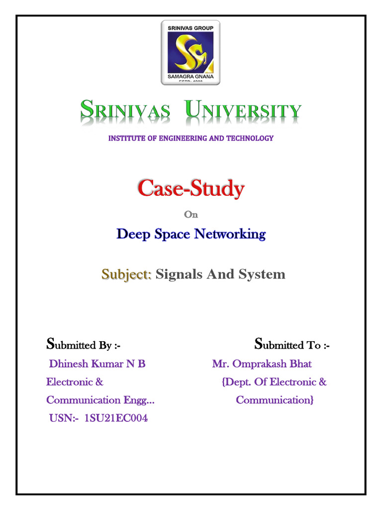 Signals and System Reort | PDF | Nasa Deep Space Network | Electrical ...