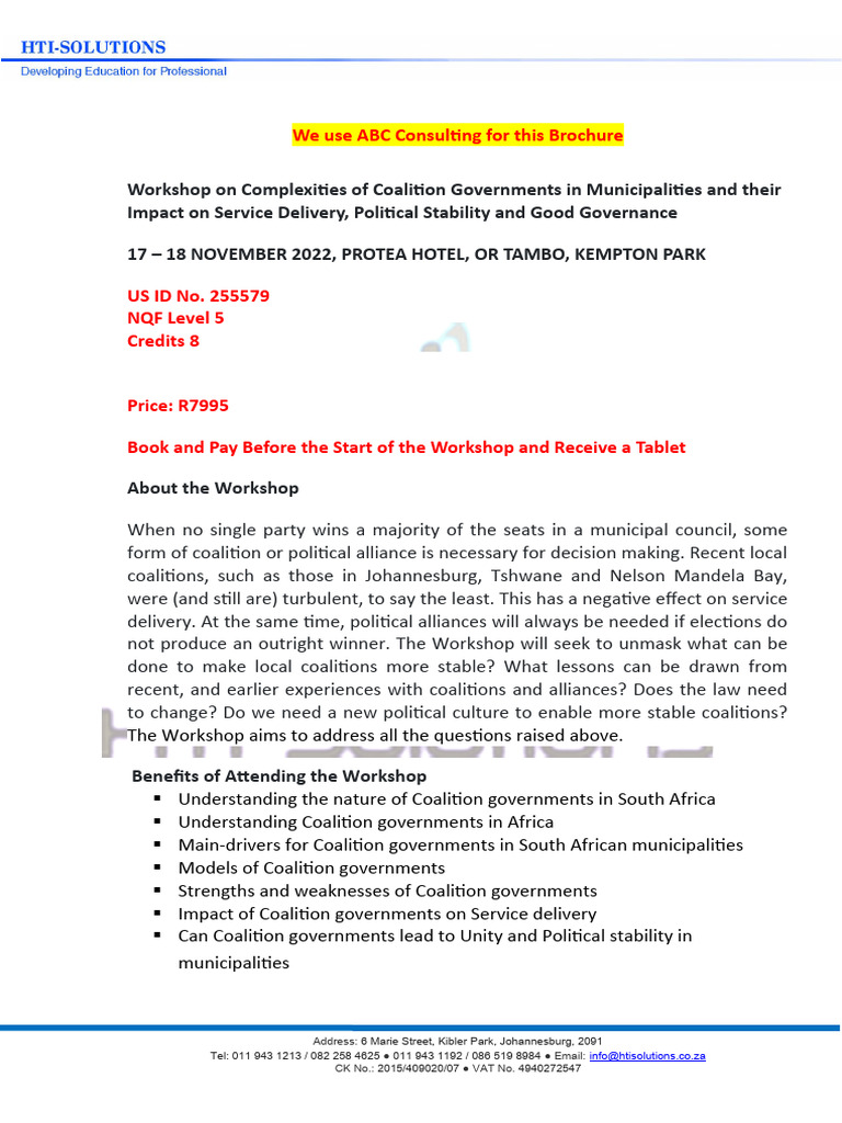 Coalitions Govts Workshop | PDF | Government