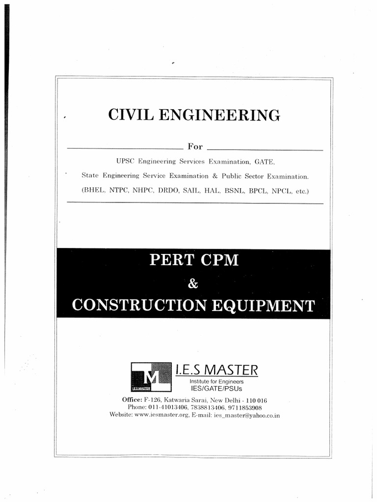 Pert CPM $ Construction Equipment | PDF