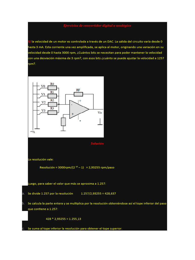 Ejercicios De Convertidor Digital A Analógico Pdf