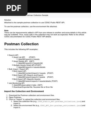CDGC Public API Postman Collection