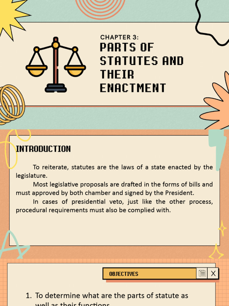 Understanding Statutes and Their Parts | PDF | Bill (Law) | United ...