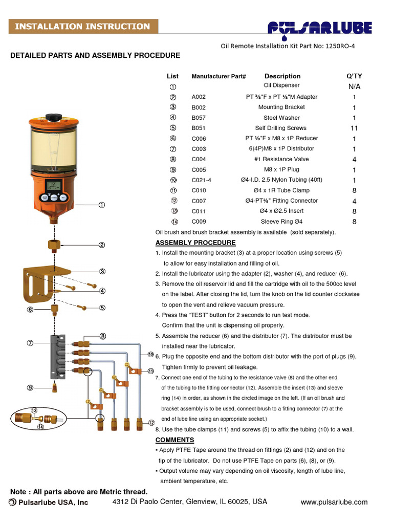 Oil Dispenser Assembly Guide | PDF | Electrical Connector | Pipe (Fluid ...