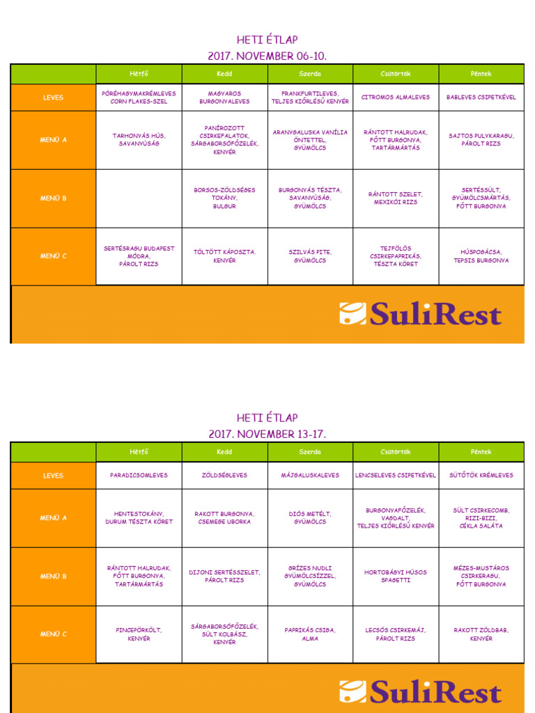 Etlap 1101 | PDF