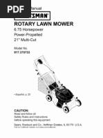 Craftsman Lawn Mower Model 917370733