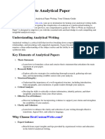 How To Write Analytical Paper