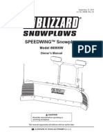Blizzard Owners Manual SPEEDWING Snowplow 8600SW