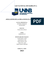 Universidad Nacional de Barranca: Aplicaciones de Las Relaciones en La Vida Real