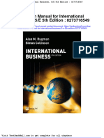 Full Solution Manual For International Business 5 E 5Th Edition 0273716549 PDF Docx Full Chapter Chapter