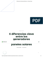 5 Diferencias de Generadores Eléctricos vs. Paneles Solares