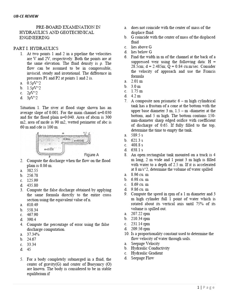 Hge Exam 1 | PDF | Soil Mechanics | Civil Engineering
