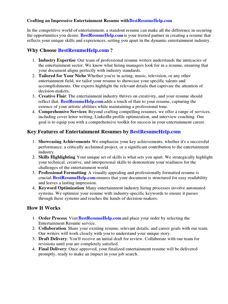 Entertainment Resume PDF R sum - 1720718837