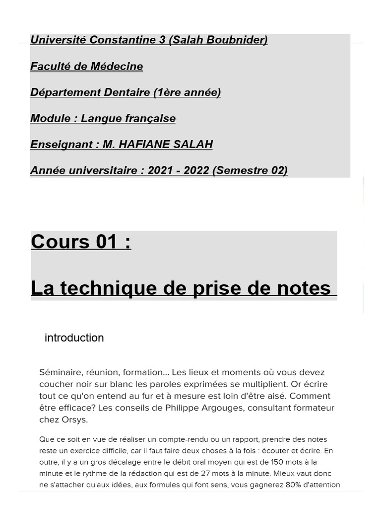 techniques-efficaces-de-prise-de-notes-pdf-linguistique-grammaire