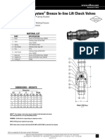 PF480Y, Press System Bronze In-Line Lift Check Valves