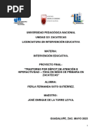 Proyecto de Intervención Educativa PFSG