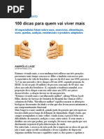 Envelhecimento - 100 Dicas Para Quem Vai Envelhecer - Medicina Preventiva