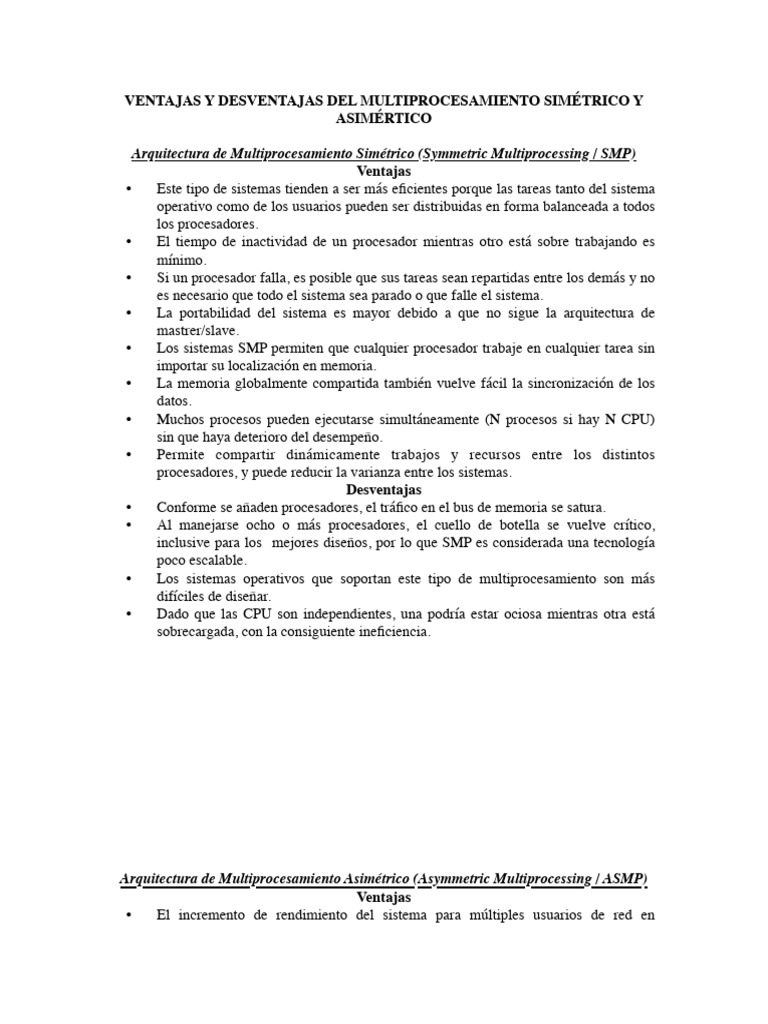 VyD MultPro Sim y Asim | PDF | Unidad Central de procesamiento | Equipo ...