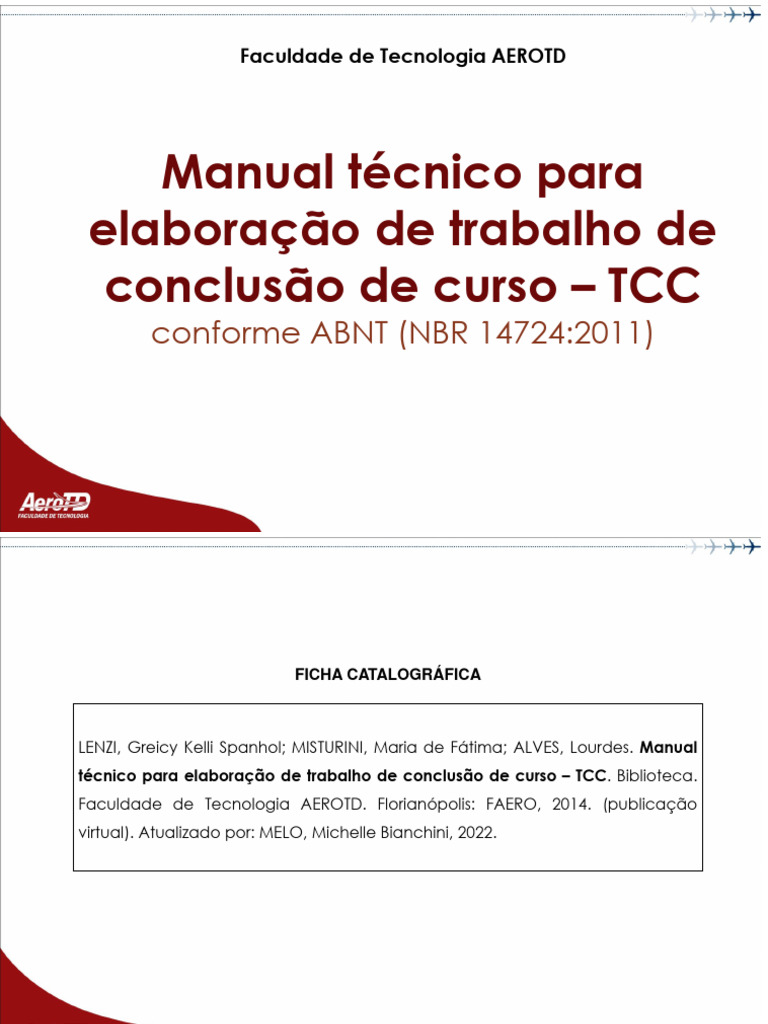 Manual de TCC para Curso Técnico FAERO | PDF | Abstract (resumo) | Science