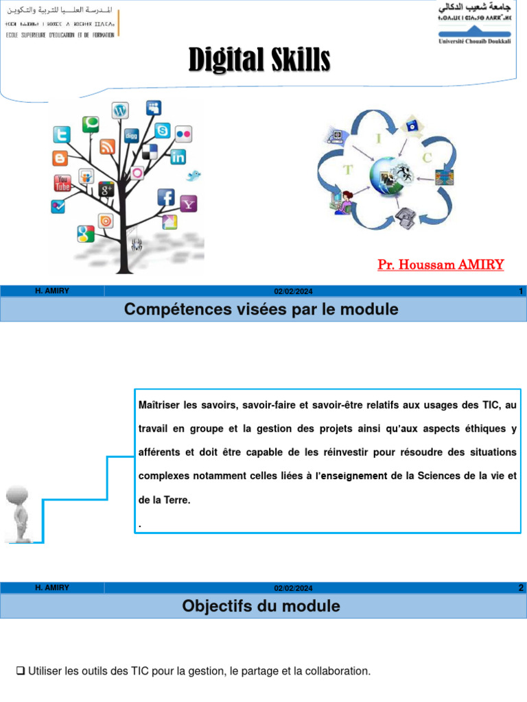 Introduction-Digital Skils SVT-2024 | PDF | Technologies de l ...