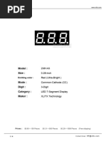 5161BS 7-Segment Display Datasheet | PDF | Celsius | Electronic Engineering