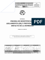 Prueba de Resistencia de Aislamiento (Ir) y Prevención Del Impacto de La Humedad